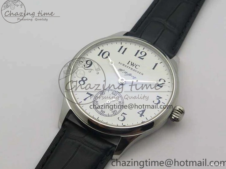 MIROTIME 0423 Durable Portuguese Fa Jones IW544202 SS GSF 1:1 Best Edition White Dial On Leather Strap 7229